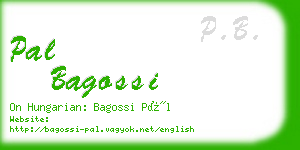 pal bagossi business card